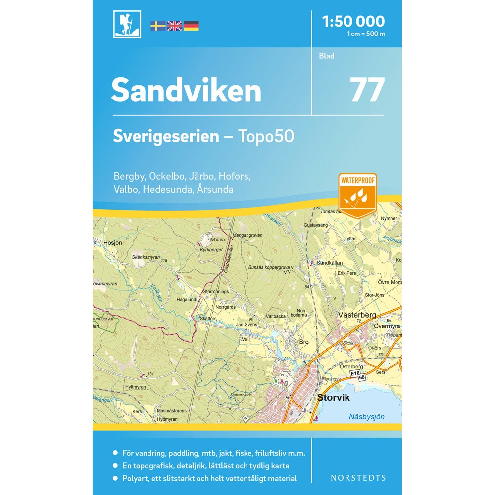 77 Sandviken Sverigeserien 1:50 000